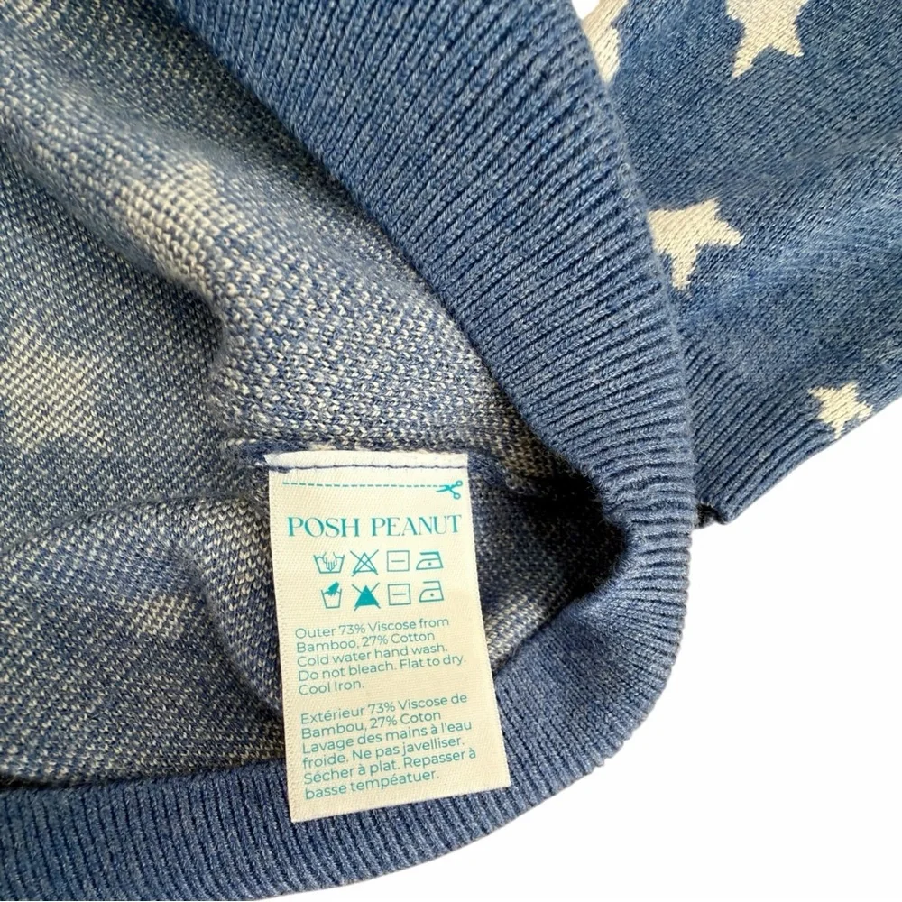 Posh Peanut Bamboo Navy Galaxy Kimono Sweater Size 8